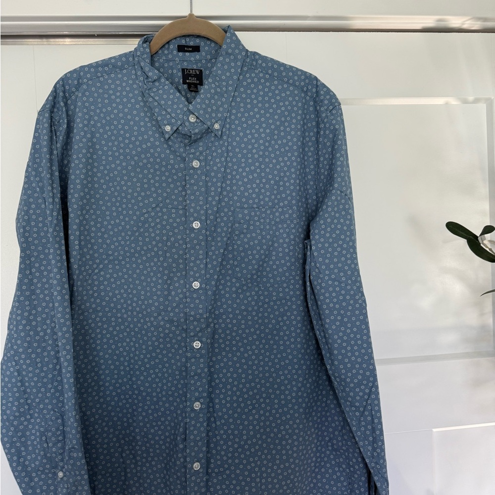 J. Crew Blue Casual Button Down Shirt